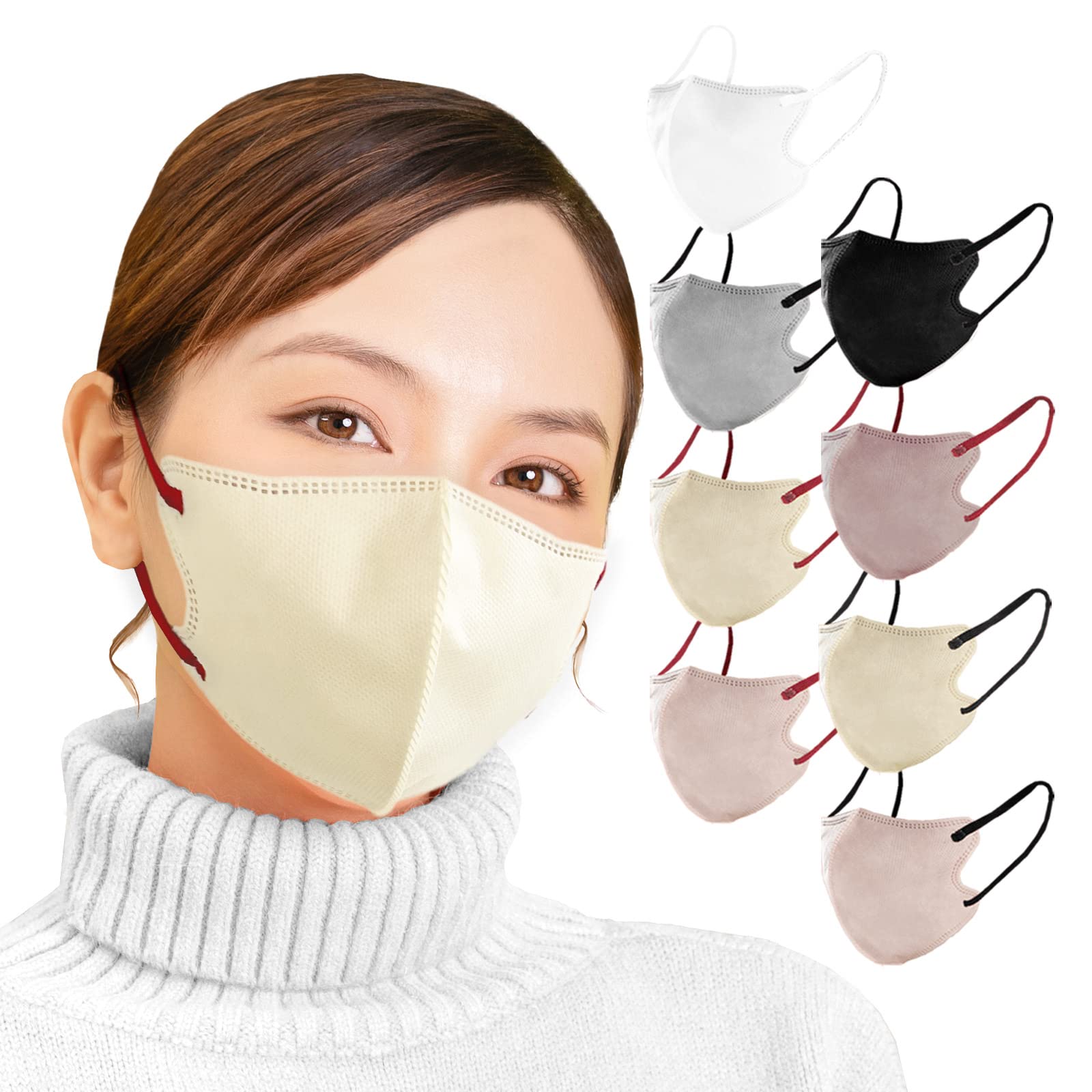 Amazon.co.jp: [米印] 日本製3Dマスク 不織布 立体マスク バイカラー